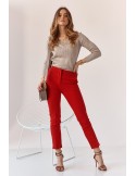 Pantaloni eleganti rosii cu sifon MP45138 - Magazin online - Boutique